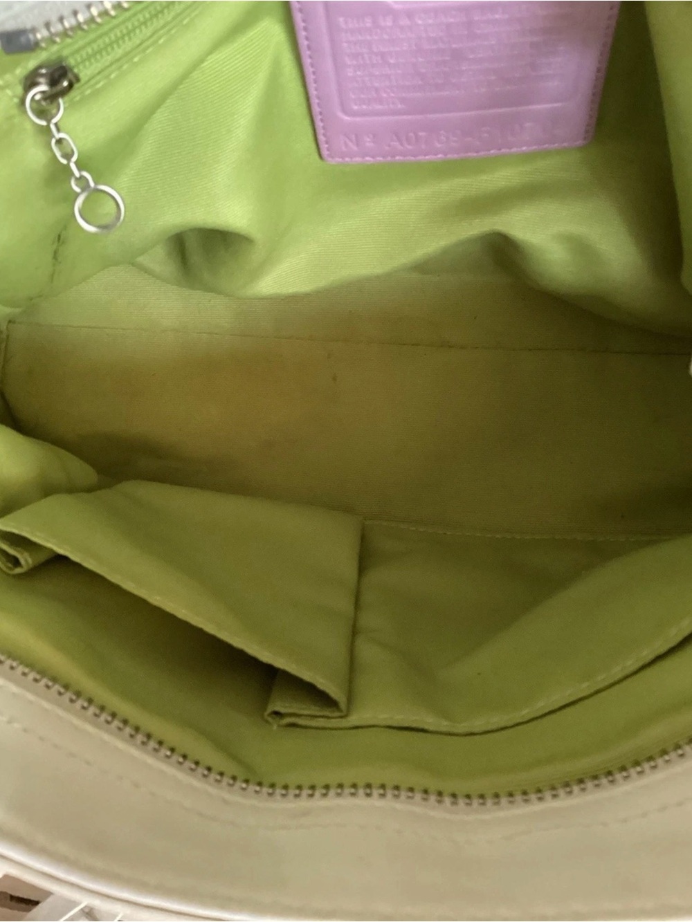 Coach Hampton Multicolor Striped Shoulder Bag with White Trim - Picture 5 of 11